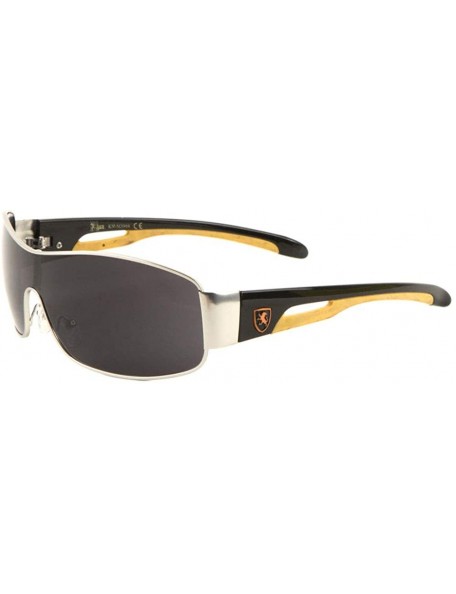 Shield Wide Curved One Piece Shield Lens Sports Temple Sunglasses - Orange - CK199D6ED0E $18.92