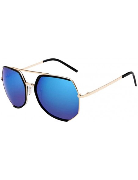 Round Fashion sunglasses personality sunscreen fashion - Pink Mercury - CR18X7T493U $44.72