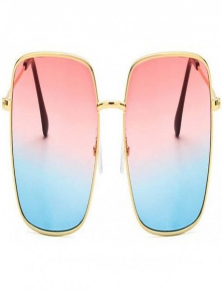 Oversized Square Frame Vintage Sunglasses Women Oversized Big Size Sun Glasses for Men Female Shades Black UV400 Eyewear - CI...