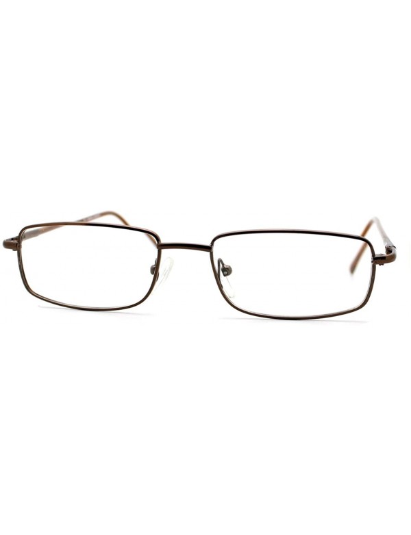 Rectangular Magnified Reading Glasses Rectangle Metal Spring Hinge Various Strength - Black - CY11XUN6EV5 $10.06