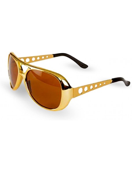 Aviator Rockstar 50's - 60's Style Aviator Shades - Gold Celebrity Sunglasses 1 Pair - CU182LHL4SH $10.11