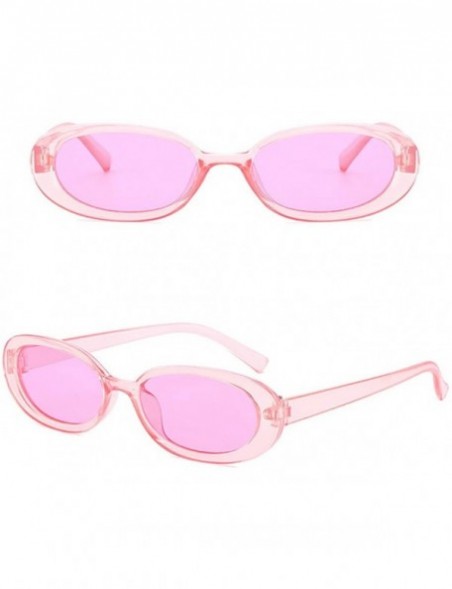 Rectangular Vintage Retro Small Frame Sunglasses Unisex Fashion Sun Glasses For Men/Women - D - CZ18NULKOQA $9.64