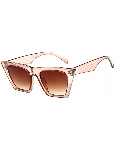 Goggle Unisex Round Frame Sunglasses-Vintage Retro Clout Goggles Rapper Oval Shades Glasses - H - C918CXOE8GQ $11.81