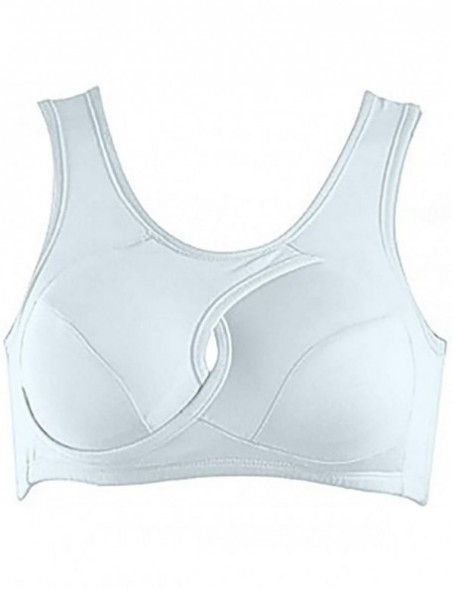 Sport Air Permeable Cooling Summer Sport Yoga Wireless Bra - E-blue - CE18U8KEQ2Y $7.16