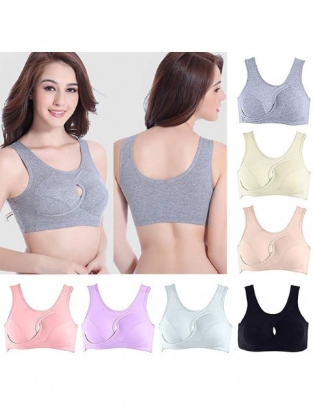 Sport Air Permeable Cooling Summer Sport Yoga Wireless Bra - E-blue - CE18U8KEQ2Y $7.16