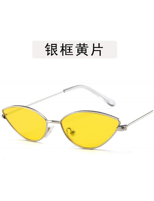 Rimless Ladies Classic Retro Cute Sexy Cat Eye Sunglasses Women Lens Small Metal Frame Sun Glasses - 3 - C6198ZR9CKU $37.55