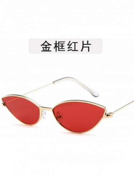 Rimless Ladies Classic Retro Cute Sexy Cat Eye Sunglasses Women Lens Small Metal Frame Sun Glasses - 3 - C6198ZR9CKU $37.55