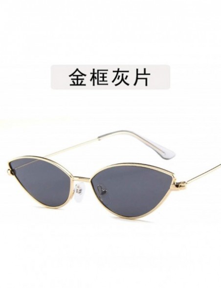 Rimless Ladies Classic Retro Cute Sexy Cat Eye Sunglasses Women Lens Small Metal Frame Sun Glasses - 3 - C6198ZR9CKU $37.55