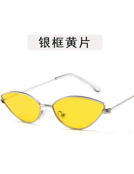 Rimless Ladies Classic Retro Cute Sexy Cat Eye Sunglasses Women Lens Small Metal Frame Sun Glasses - 3 - C6198ZR9CKU $37.55