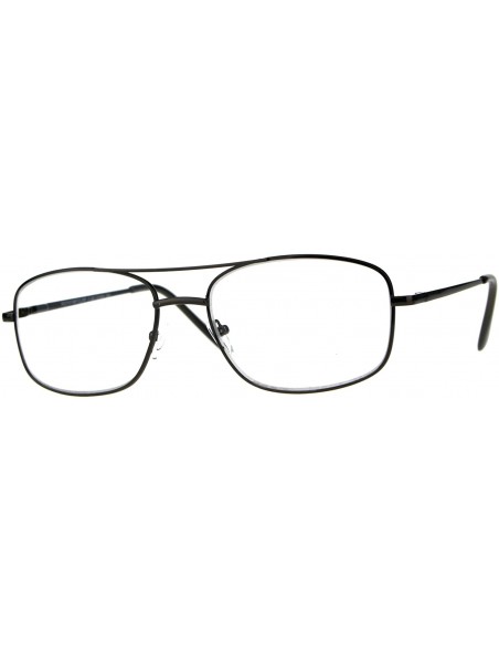 Rectangular Mens Metal Rim Classic Rectangular Bifocal Reading Eye Glasses - Copper - C618D9768QT $10.62