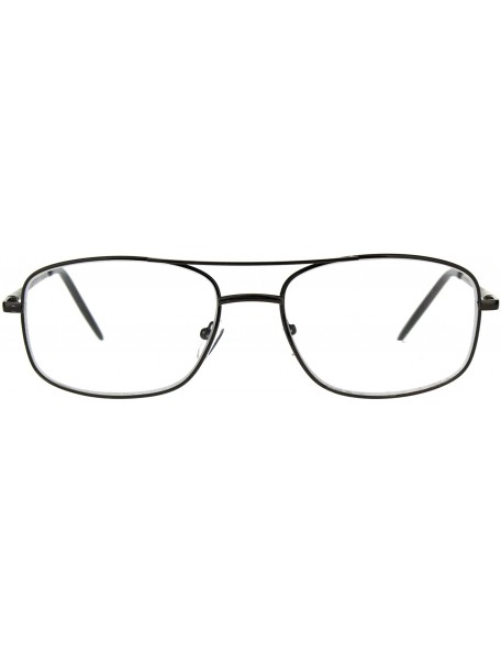 Rectangular Mens Metal Rim Classic Rectangular Bifocal Reading Eye Glasses - Copper - C618D9768QT $10.62