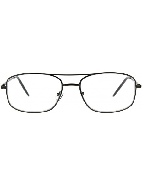 Rectangular Mens Metal Rim Classic Rectangular Bifocal Reading Eye Glasses - Copper - C618D9768QT $10.62