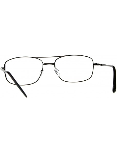 Rectangular Mens Metal Rim Classic Rectangular Bifocal Reading Eye Glasses - Copper - C618D9768QT $10.62