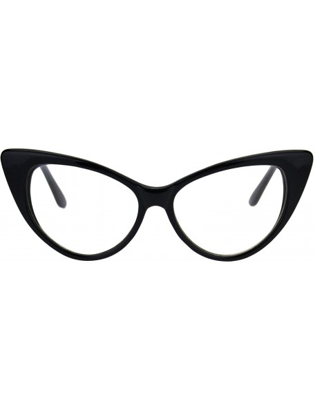 Cat Eye Classic Womens Gothic Clear Lens Cat Eye Glasses - Black - CS1862Y7GA5 $20.67