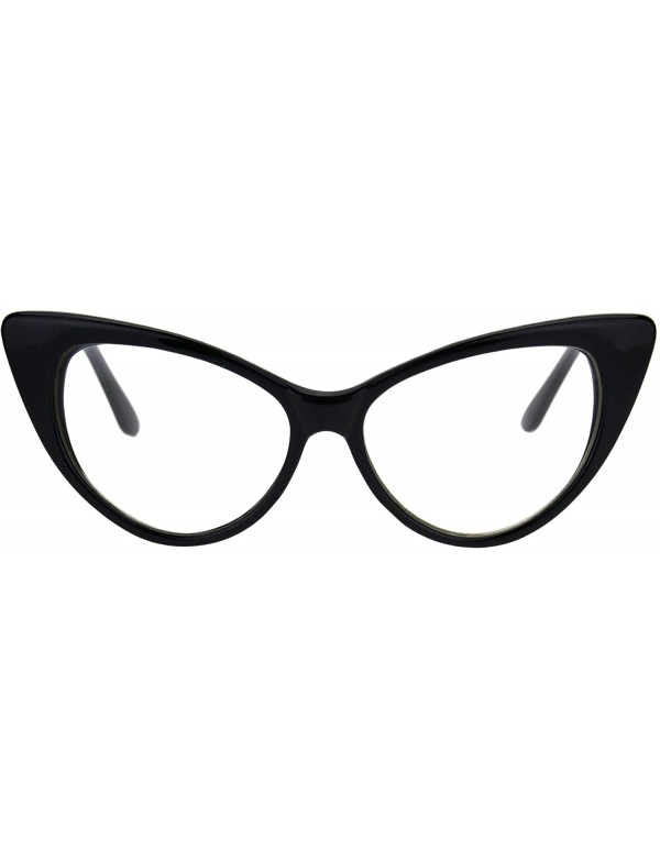 Cat Eye Classic Womens Gothic Clear Lens Cat Eye Glasses - Black - CS1862Y7GA5 $8.13