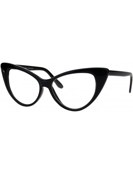 Cat Eye Classic Womens Gothic Clear Lens Cat Eye Glasses - Black - CS1862Y7GA5 $8.13