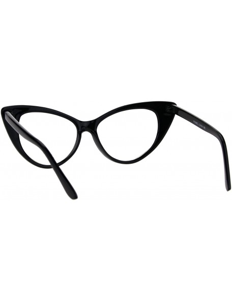 Cat Eye Classic Womens Gothic Clear Lens Cat Eye Glasses - Black - CS1862Y7GA5 $8.13