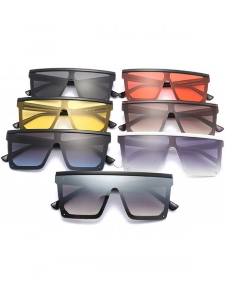 Goggle Vintage Ovesized Sunglasses Women Shades Luxury RimlSquare Sun Glasses Men Black Dames - K32446-c7bluegray - CW199CGO7...