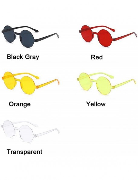 Goggle Round Sunglasses Women Vintage Classic Hip Hop Style Sun Glasses Female Brand Designer Frame Feminino - Yellow - CP198...