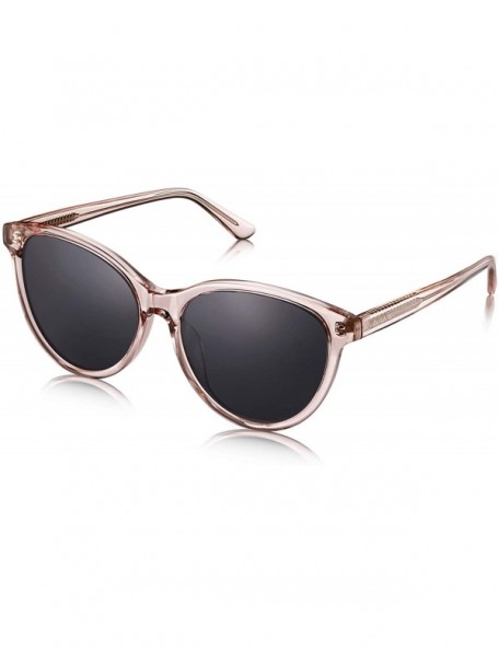 Shield Women's Polarized Sunglasses 100% UV Protection Safety Glasses with Delicate Acetate Frame - CM1935SQD30 $49.30