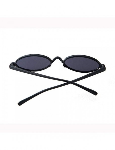 Wrap Women Fashion Unisex Oval Shades Sunglasses Integrated UV Glasses - G - C818TOWMKDY $7.46