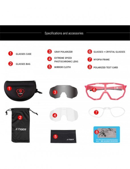 Sport Photochromic Polarized Cycling Sunglasses - 8 - C518AWAEHN9 $26.77