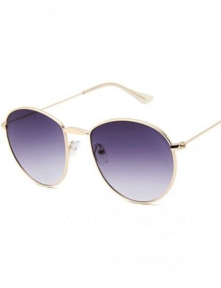 Round Fashion Classic Retro Metal Round Sunglasses Women Mirror Sun Glasses Vintage Luxury Female Shades UV400 - 6 - C5198ZYZ...