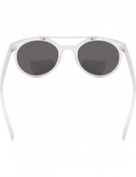 Round Plastic Bifocal Reading Sunglasses Round Style For Women - Silver-mirror - CI18R5SXDD4 $16.17