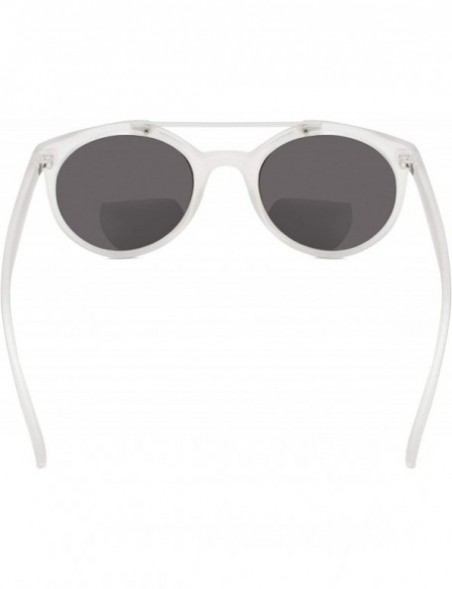 Round Plastic Bifocal Reading Sunglasses Round Style For Women - Silver-mirror - CI18R5SXDD4 $16.17