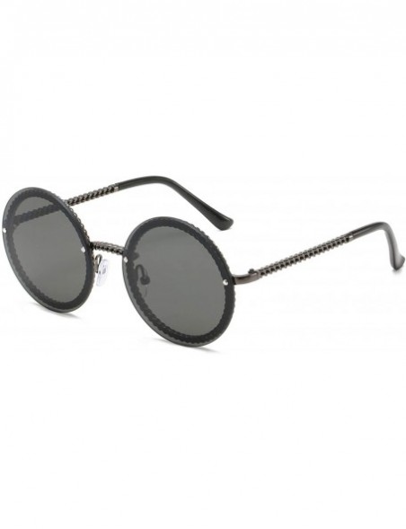 Goggle Round Sunglasses Women Luxury RimlShades Europe Popular Ins Sun Glasses Lunettes De Sol Femme - Gold Pink - C1199CEEE9...