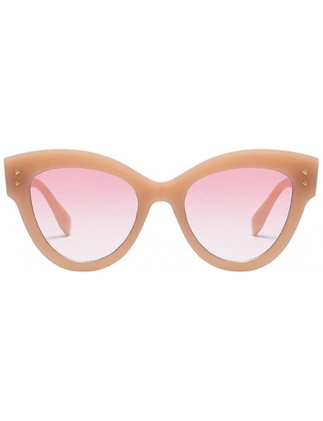 Rimless Fashion Vintage Big Frame Sunglasses Summer Retro Eyewear Sunglasses - E - CX18TMAWG0A $19.47