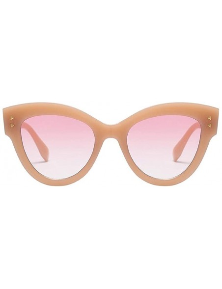 Rimless Fashion Vintage Big Frame Sunglasses Summer Retro Eyewear Sunglasses - E - CX18TMAWG0A $12.13