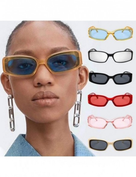 Oversized Polarized UV Protection Sunglasses for Men Women Full rim frame Rectangle Acrylic Lens Plastic Frame Sunglass - CX1...