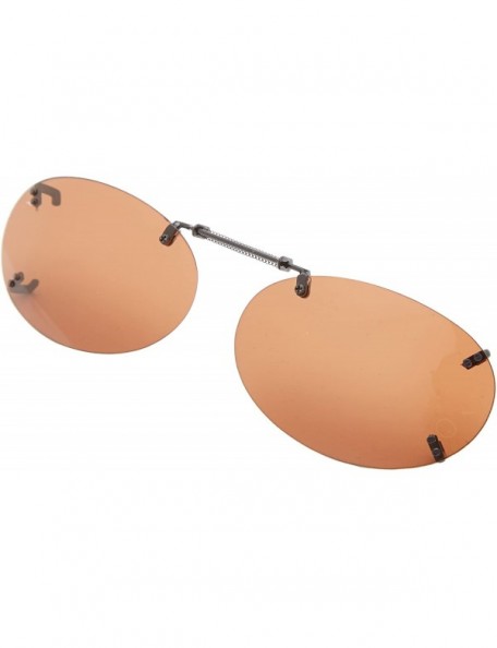 Oval Clipon Rectangular 8 54 Polarized Sunglasses - Rimless Style - CR11JG4W34J $22.08