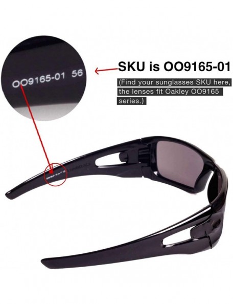 Sport Replacement Lenses for Oakley Crankcase Sunglasses - Multiple Options Available - Black Non-Polarized - CY126GMVB8R $10.62