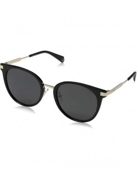 Oval Women's PLD6061/F/S Oval Sunglasses - Black/Polarized Gray - 54mm - CT18KMQ7LNY $37.53