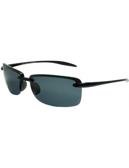 Sport Polarized F-4154 Polarized Sunglasses Unisex Sport Style Rimless Rubber nose & earpiece non slip - UV Protection - CH17...