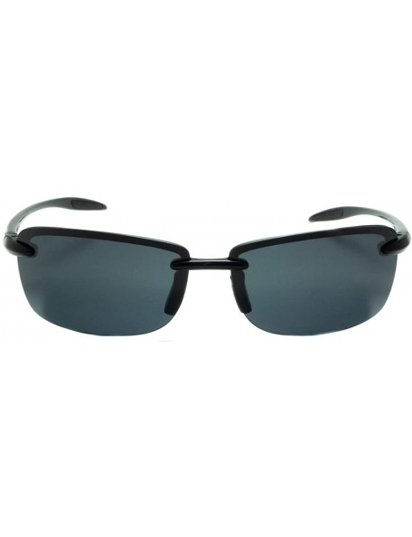 Sport Polarized F-4154 Polarized Sunglasses Unisex Sport Style Rimless Rubber nose & earpiece non slip - UV Protection - CH17...