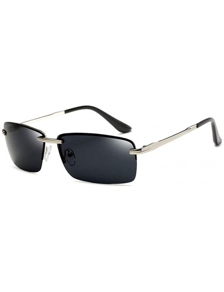 Rectangular Men's Rectangular Frameless Polarized Sunglasses UV400 Y8905 C1BOX - Y8905 C3box - C918XE0TLDK $14.41