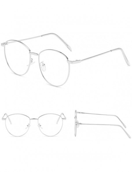 Oval Frame Semi Rimless Sunglasses Women Men Retro Sun Glasses (Style H) - C0196I7UKRH $7.04