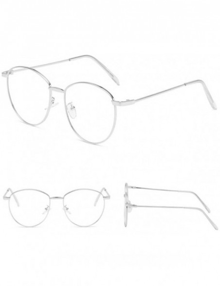 Oval Frame Semi Rimless Sunglasses Women Men Retro Sun Glasses (Style H) - C0196I7UKRH $7.04