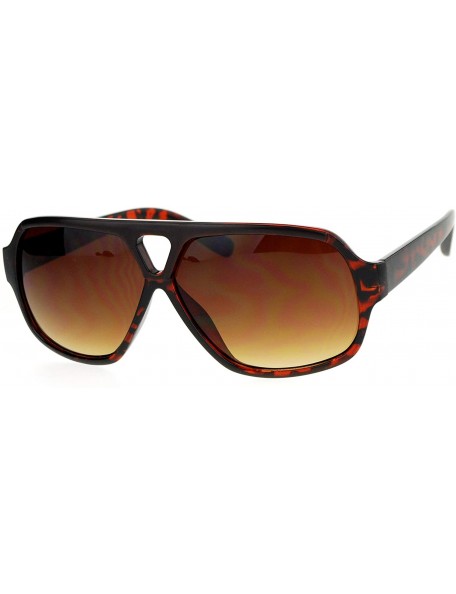 Sport Mens Sport Plastic Racer Pilot Plastic Sunglasses - Tortoise Brown Smoke - C912O535809 $23.49