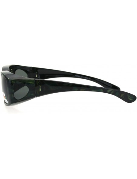 Rectangular Polarized Womens Geometric Pattern 60mm OTG Fit Over Sunglasses - Green - C0185UYC50K $12.16