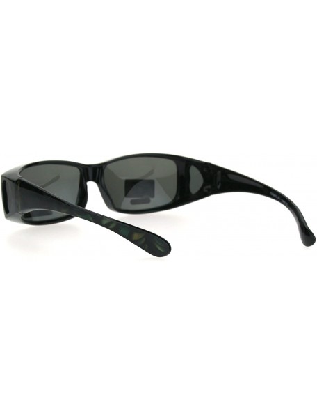 Rectangular Polarized Womens Geometric Pattern 60mm OTG Fit Over Sunglasses - Green - C0185UYC50K $12.16