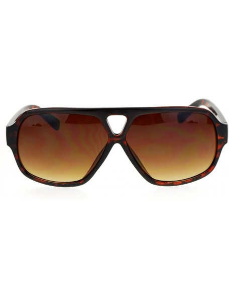Sport Mens Sport Plastic Racer Pilot Plastic Sunglasses - Tortoise Brown Smoke - C912O535809 $23.49