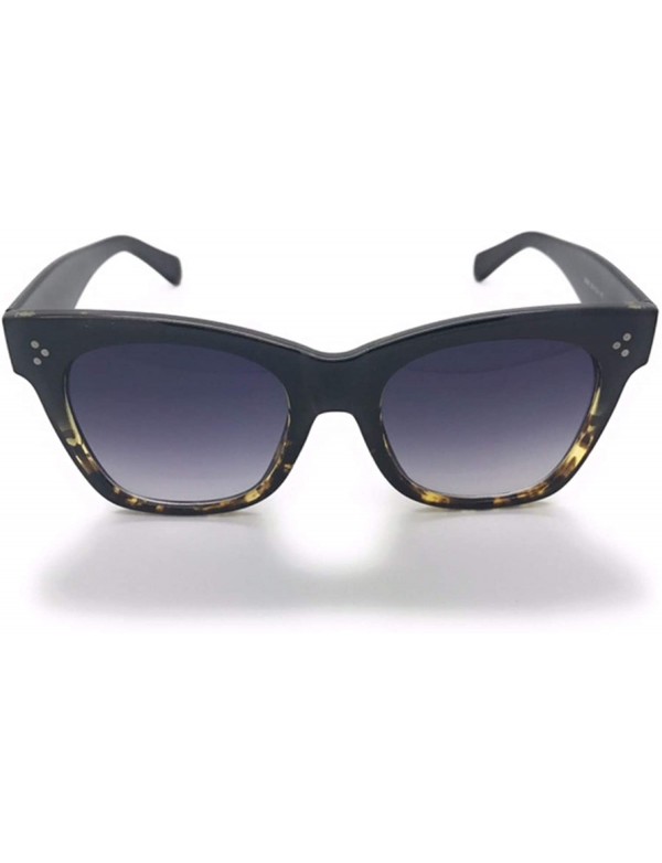 Square Womens Oversized Fashion Sunglasses Big Flat Square Frame0 UV Production Eye Glass - Black Leopard - CB18I2O4AG7 $12.18