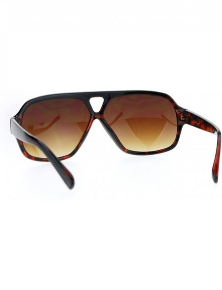 Sport Mens Sport Plastic Racer Pilot Plastic Sunglasses - Tortoise Brown Smoke - C912O535809 $10.44