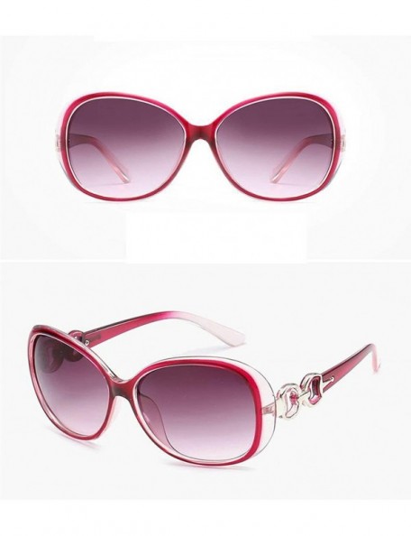 Sport Classic Retro Designer Style Curved Frame Sunglasses for Women PC AC UV400 Sunglasses - Style 6 - CU18SARH58T $11.47