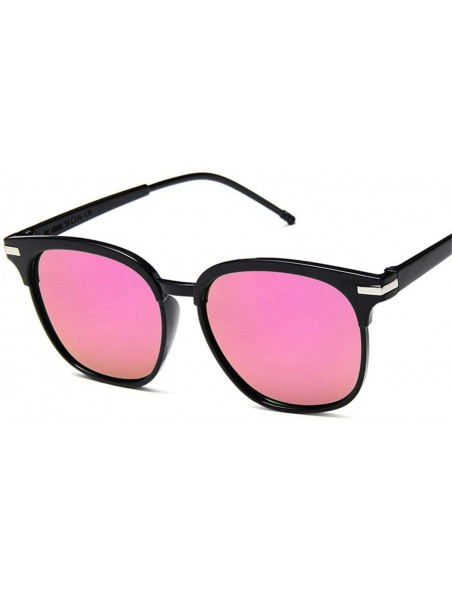 Oversized Square Sunglasses Man Retro Mirror Fashion Sun Glasses Vintage Shades - Silver - CB194OR48GT $20.16