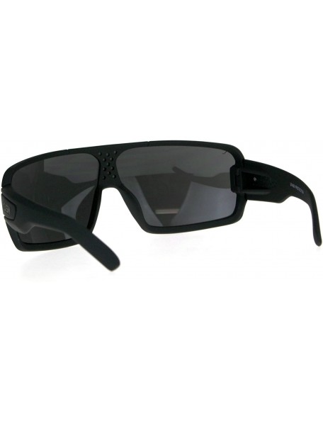 Sport Mens Kush Robotic Shield Color Mirror Plastic Oversize Sunglasses - Mirror Grey - C5180T4TDUT $11.16